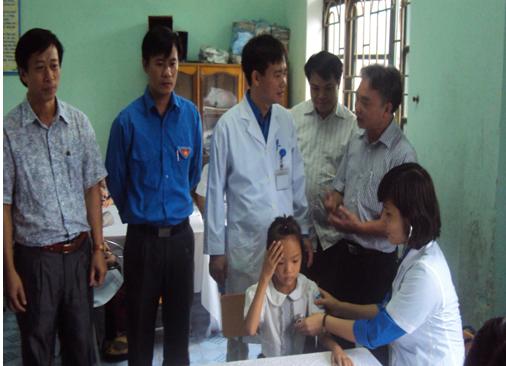 Đoàn thanh niên, Câu lạc bộ Thầy thuốc trẻ BVĐK tỉnh Bắc Ninh khám, tư vấn và phát thuốc miễn phí cho 260 học sinh Trường Tiểu học Đại Đồng Thành II